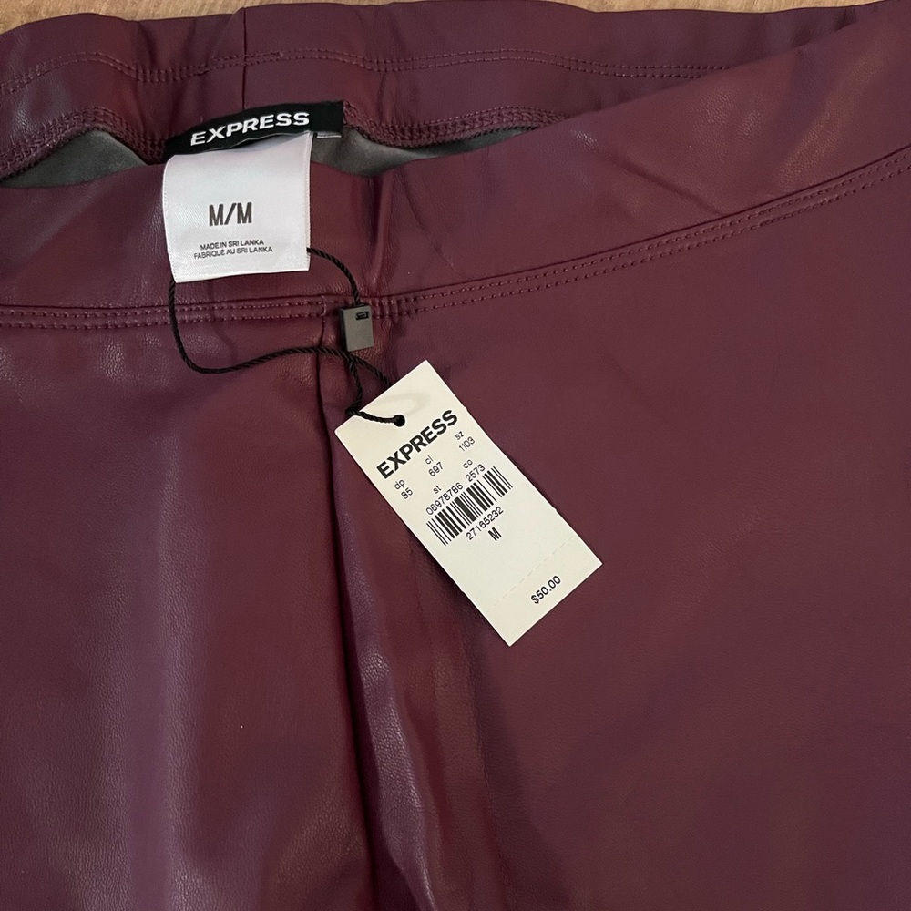 Express leather pants with tags